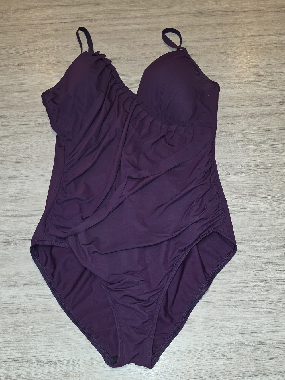 Lands End One Piece Swimsuit Women's Purple Size 16 B3